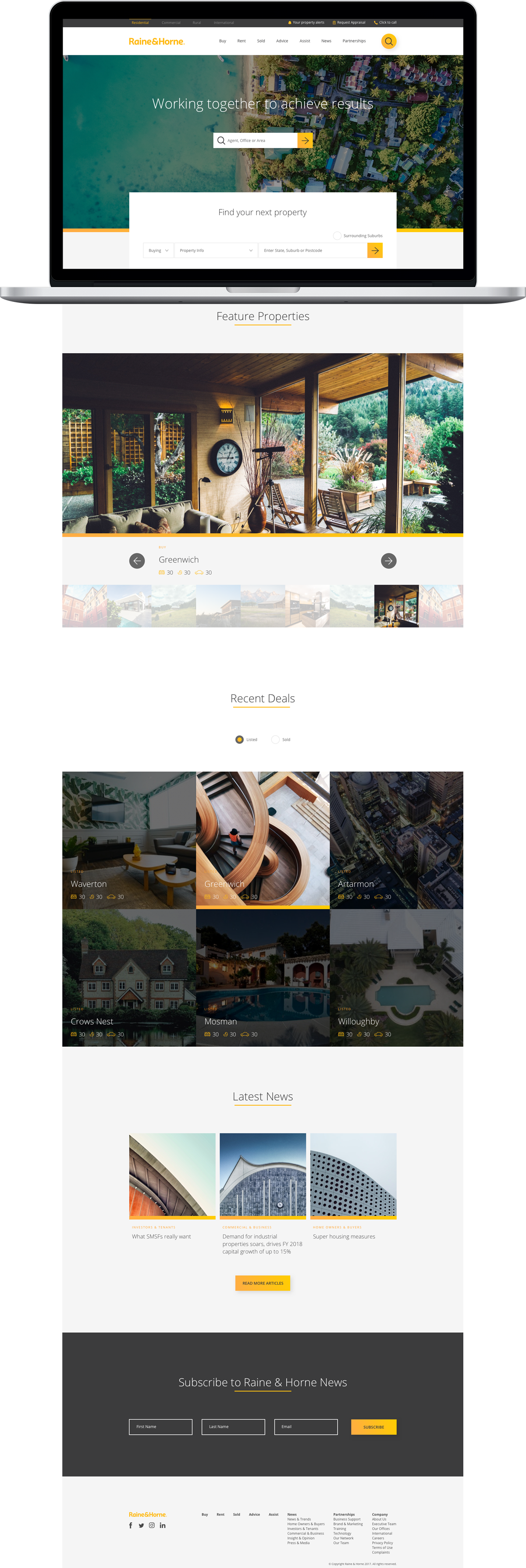 Raine & Horne Website