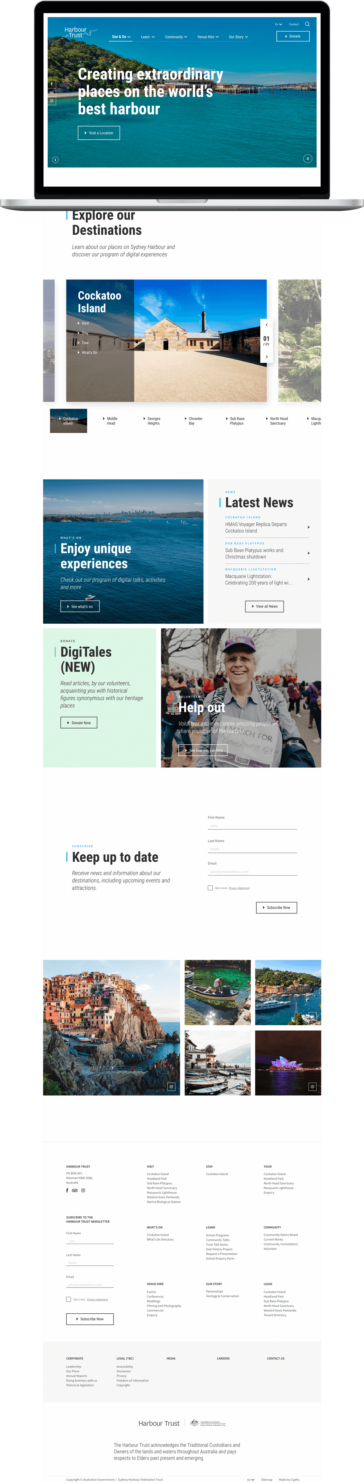 Sydney Harbour Trust Federation Website Transformation